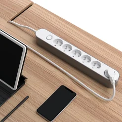 Multiprise 6 prises 1.5 m blanche^Jacobsen