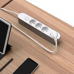 Multiprise 4 prises 3 m blanche^Jacobsen Online