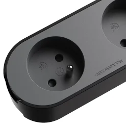 Multiprise 6 prises 1.5 m noire-Jacobsen Discount