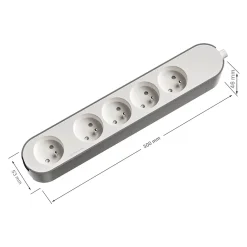 Multiprise 5 prises blanche à câbler-Jacobsen Sale