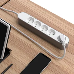 Multiprise 5 prises blanche à câbler-Jacobsen Sale