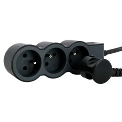 Multiprise 3 prises noir et gris 3 m-Legrand Outlet