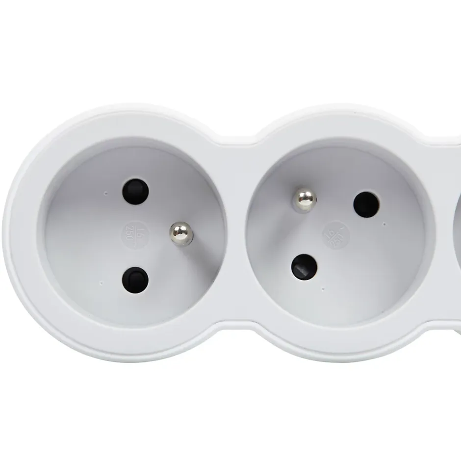 Multiprise 3 prises blanc et gris-Legrand Hot