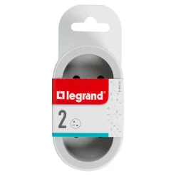 Multiprise 2 prises blanc et gris^Legrand Best