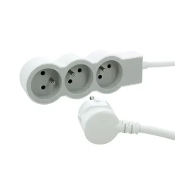 Multiprise 3 prises blanc et gris 3 m-Legrand