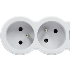 Multiprise 3 prises blanc et gris 3 m-Legrand