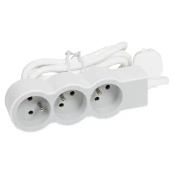 Multiprise 3 prises blanc et gris 3 m-Legrand
