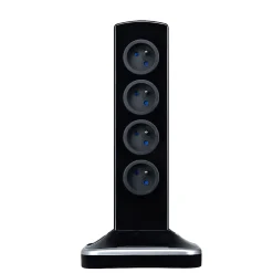 Multiprise 8 prises parafoudre vertical USB 2m noir-Masterplug New