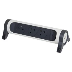 Multiprise 3 prises rotative à fixer blanc et gris-Legrand Sale
