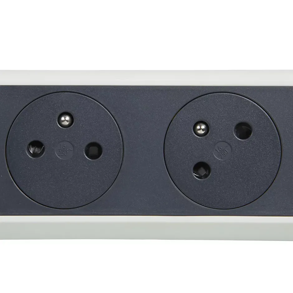 Multiprise 3 prises rotative à fixer blanc et gris-Legrand Sale