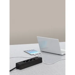 Multiprise 3 prises Odace anthracite 1.5 m-Schneider Electric Discount