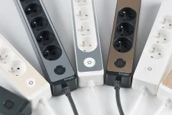 Multiprise 5 prises Odace anthracite 3 m-Schneider Electric