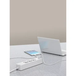 Multiprise 3 prises Odace blanc 1.5 m^Schneider Electric Discount