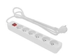 Multiprise avec interrupteur 6 prises blanc 1 m^ Hot