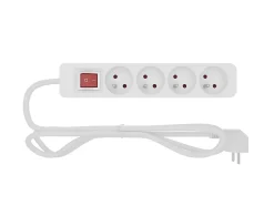 Multiprise avec interrupteur 4 prises blanc 1 m^ Outlet
