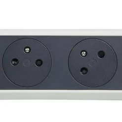 Multiprise avec interrupteur 4 prises rotative à fixer blanc et gris 1.5 m^Legrand Hot