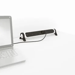 Multiprise avec interrupteur 6 prises rotative à fixer blanc et gris 1.5 m-Legrand Outlet