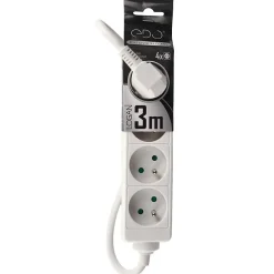 Multiprise avec terre 4 prises câble 3 m 777555^Edo Hot