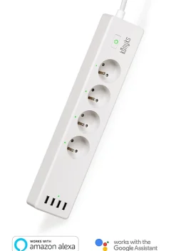 Multiprise connectée Wi-Fi 4 prises 220V + 4 USB 1.8m-Konyks Online