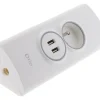 Multiprise d'angle 2P 16A + 2 USB à câbler - Blanc --Otio Sale