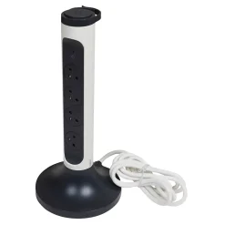 Multiprise parafoudre 4 prises blanc et gris 2 m-Legrand Best