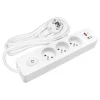 Multiprise G3FH12B, 3 prises type E + interrupteur, USB A+C charge rapide 20W, Blanc, câble 1.5m-Seldur Discount