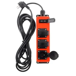 Multiprise étanche 3 prises 16A 2P+T + USB --Zenitech Sale