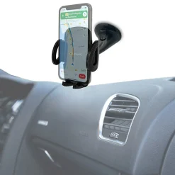 Support Voiture Universel 2 en 1 avec Pince Extensible à 92mm Noir-Muvit Best