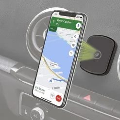 Support Voiture Universel Magnétique avec Deux Plaques Adhésives Noir-Muvit Discount