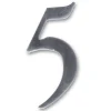 N° de maison - marquage 5 - en acier inoxydable - couleur gris - à visser - hauteur 10 cm - HS005^Chapuis Discount
