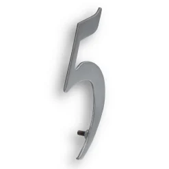 N° de maison - marquage 5 - en acier inoxydable - couleur gris - à visser - hauteur 10 cm - Chapuis CIXA5-Jean Chapuis Ets