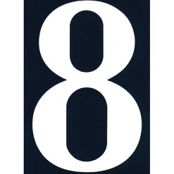 N° de maison - marquage 8 - en PVC - couleur bleu et blanc - autocollant - hauteur 11 cm - NA08^Chapuis