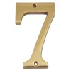 N° de maison - marquage 7 - en laiton - couleur or - à visser - hauteur 9,7 cm - CLM9707-Chapuis Online