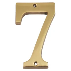 N° de maison - marquage 7 - en laiton - couleur or - à visser - hauteur 9,7 cm - CLM9707-Chapuis Online