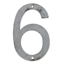 N° de maison - marquage 6 - en acier - couleur gris - à visser - hauteur 6 cm - CPAP6^Chapuis Sale