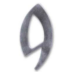 N° de maison - marquage 9 - en acier inoxydable - couleur gris - à visser - hauteur 10 cm - HS009^Chapuis New