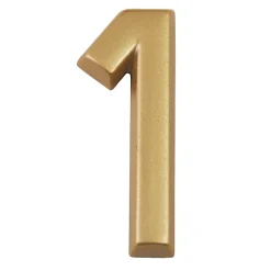 N° de maison - marquage 1 - en PVC - couleur or - autocollant - hauteur 3,7 cm - LD3701-Chapuis Clearance