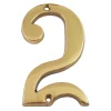 N° de maison - marquage 2 - en laiton - couleur or - à visser - hauteur 9,7 cm - CLM9702^Chapuis Best