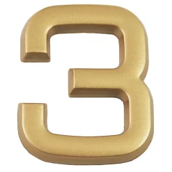 N° de maison - marquage 3 - en PVC - couleur or - autocollant - hauteur 3,7 cm - LD3703^Chapuis Best