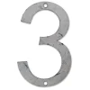 N° de maison - marquage 3 - en acier - couleur gris - à visser - hauteur 12 cm - CPA3^Chapuis Hot