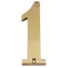 N° de maison - marquage 1 - en laiton - couleur or - à visser - hauteur 9,7 cm - CLM9701-Chapuis Discount