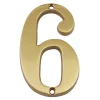 N° de maison - marquage 6 - en laiton - couleur or - à visser - hauteur 9,7 cm - CLM9706-Chapuis Hot