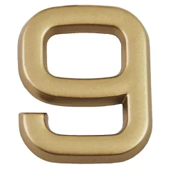 N° de maison - marquage 9 - en PVC - couleur or - autocollant - hauteur 3,7 cm - LD3709-Chapuis Online
