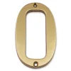 N° de maison - marquage 0 - en laiton - couleur or - à visser - hauteur 9,7 cm - CLM9700^Chapuis New