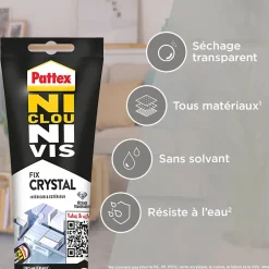 Ni clou ni vis Cristal tous materiaux 90 g-Pattex Outlet