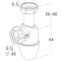 Siphon évier bi-matière BM552 0224286^Nicoll Discount
