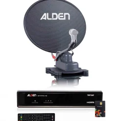 Onelight 60 Platinium Parabole Automatique + Récepteur SATMATIC HD TNTSAT^Alden