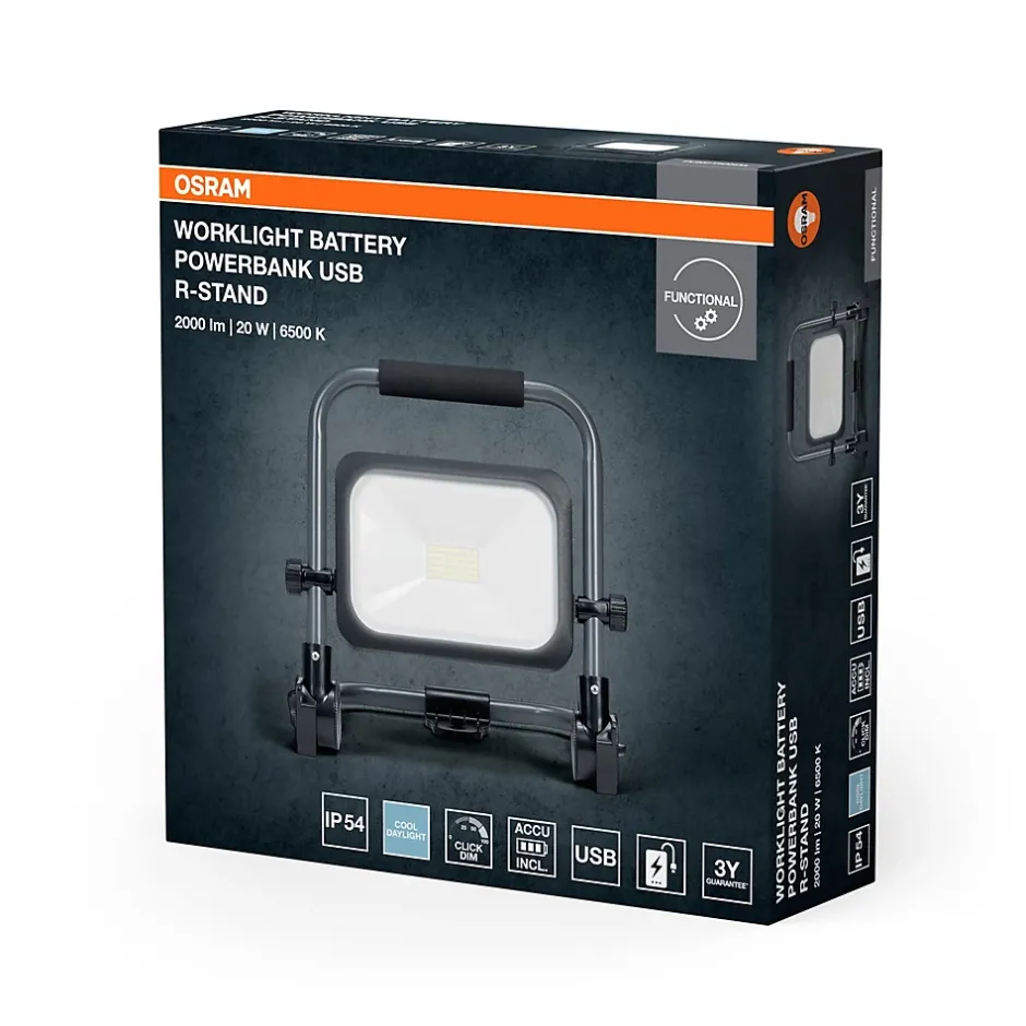 Projecteur de travail LED VAL BAT POCKET,20W,2000lm-Osram Discount