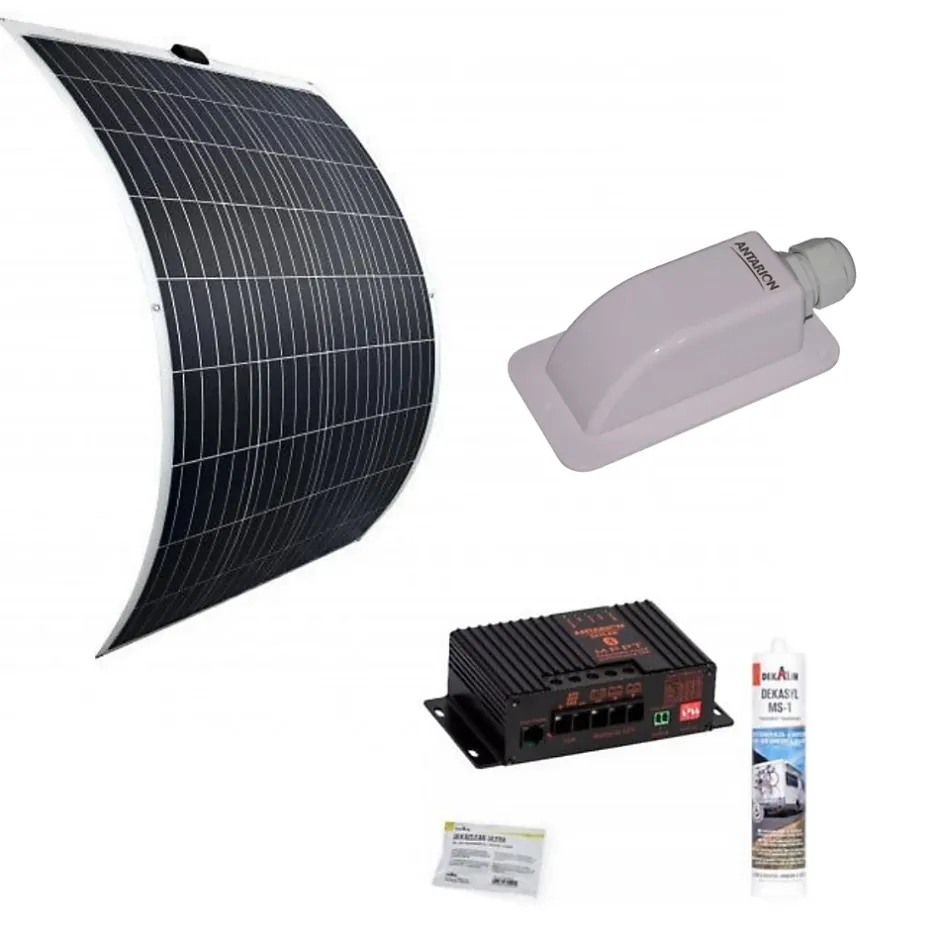 PACK Panneau Solaire Souple 135W + Régulateur de charge Bluetooth + passe-toit + Dekasyl MS1 Camping-Car^Antarion Online