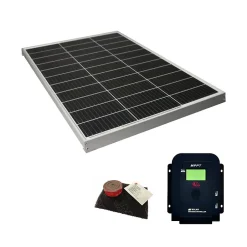 PACK Panneau Solaire 130W Monocristallin + Régulateur Solaire MPPT LCD 10A + 3 M Kit Adhésif-Eza Sale